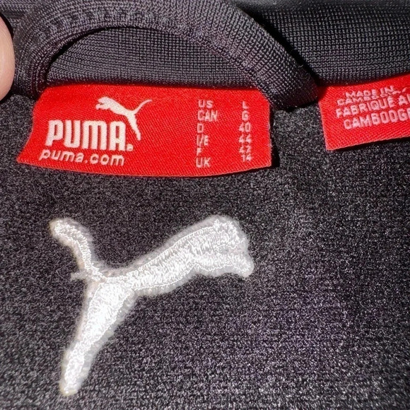 Puma Women’s Large Full Zipper Track Jacket Black/White - Picture 4 of 8